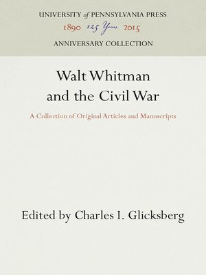 cover image of Walt Whitman and the Civil War